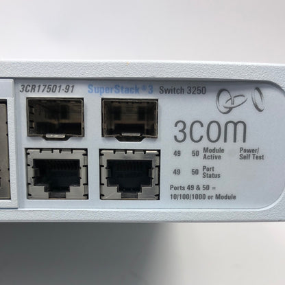 3Com Super Stack 3 48 Port Switch 3250 Network Switch 3CR17501-91