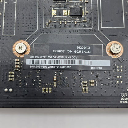 MSI GeForce GTX 1650 D6 VENTUS XS OCV1 4GB GDDR6 Graphics Card